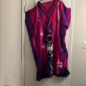Vibrant Pink and Purple Kaftan